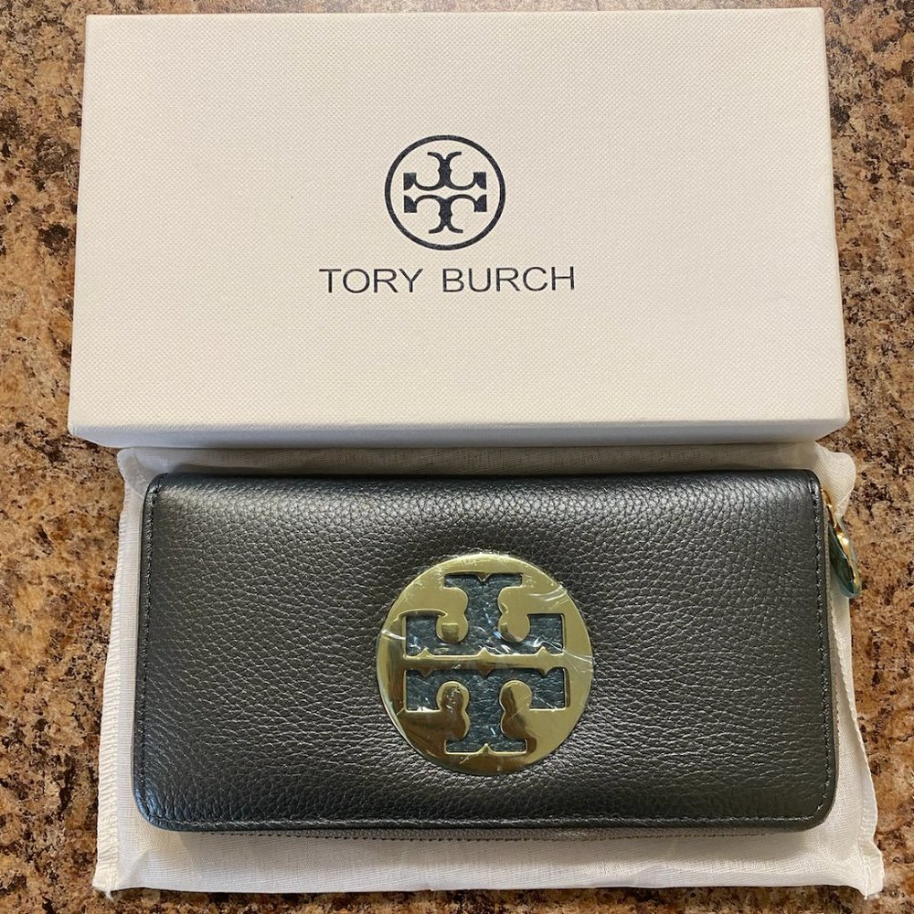 Gray Tory Burch Wallet